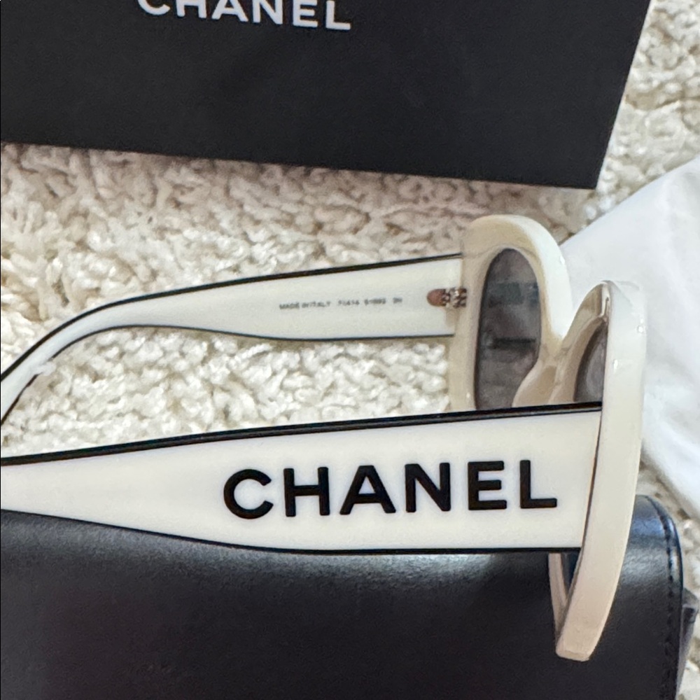 Chanel Acetate Sunglasses 71414A White
